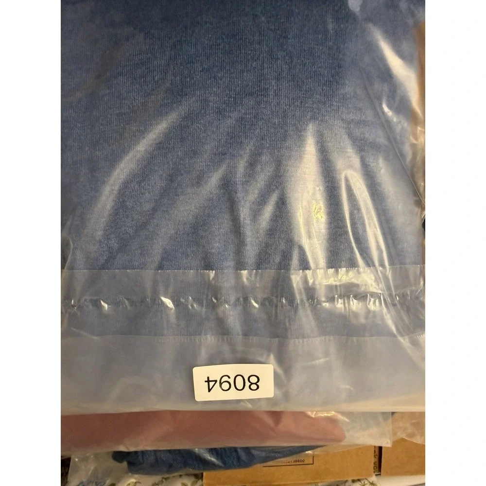 Polo‎ Ralph Lauren Vintage Men's Blue Pima Cotton V Neck Sweater 4XB Pony Preppy